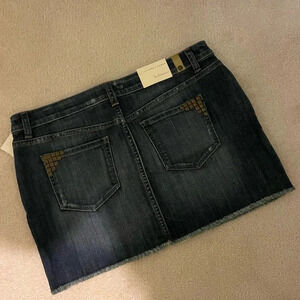 lauren conrad denim embellished jean mini skirt-10 NWT